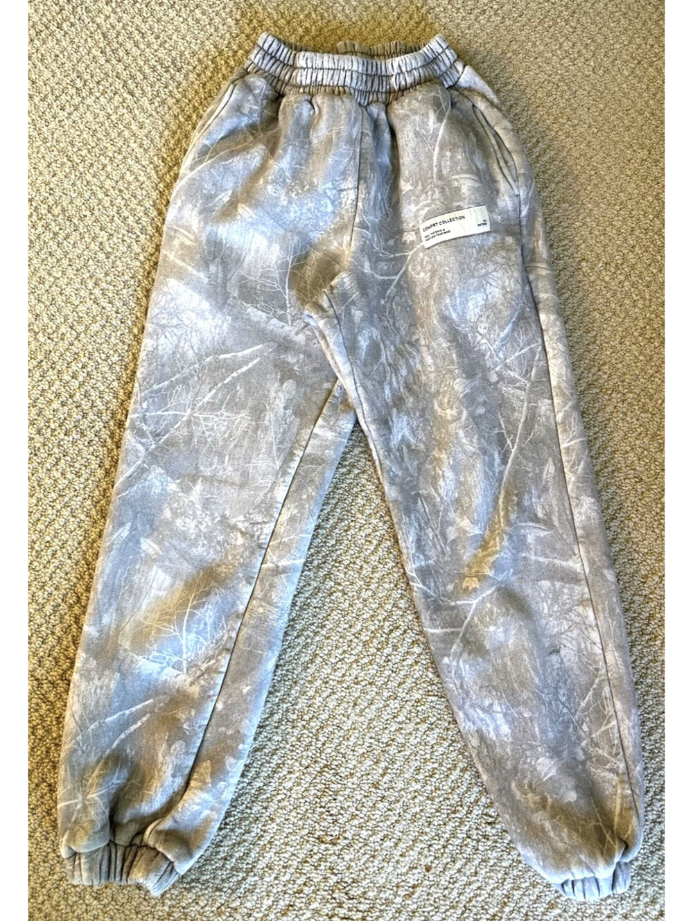 COMFRT Camo Sweatpants in Silver Birch - Size Xtra Small